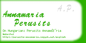 annamaria perusits business card